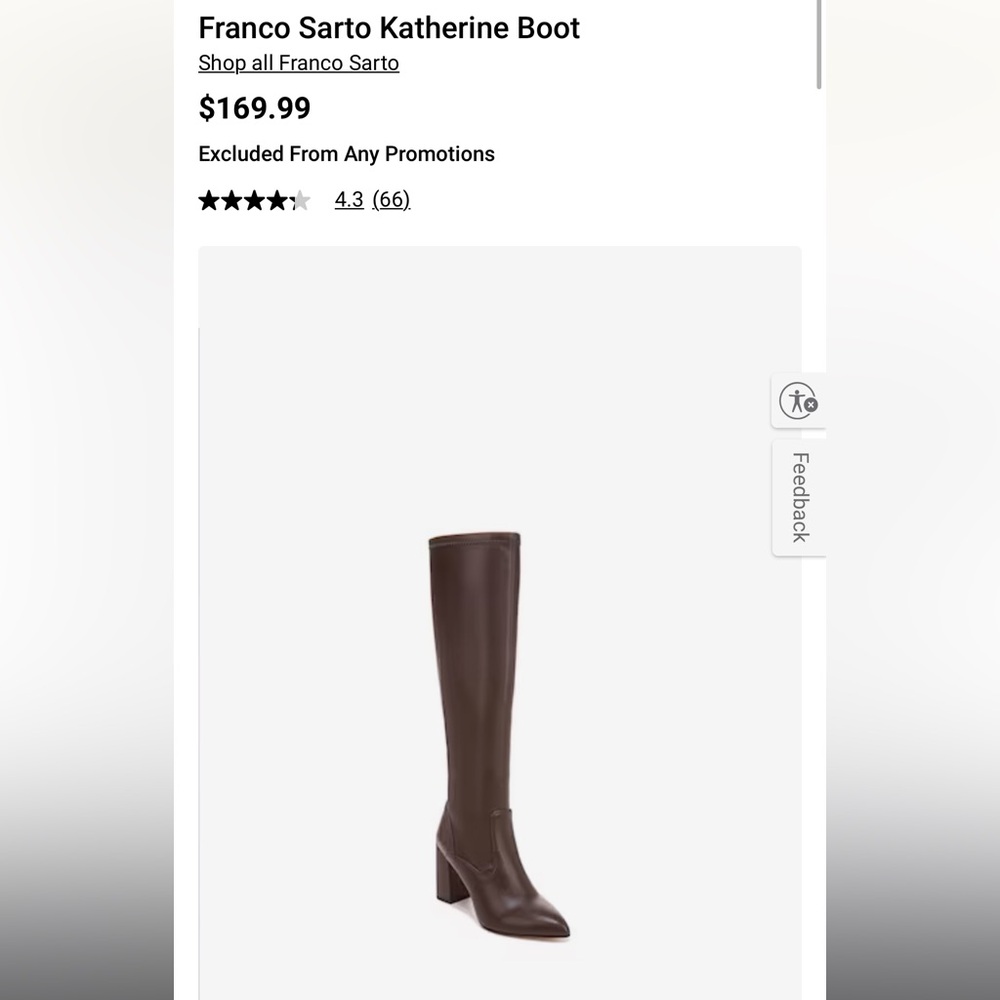 Franco Sarto pointed toe Brown Boots